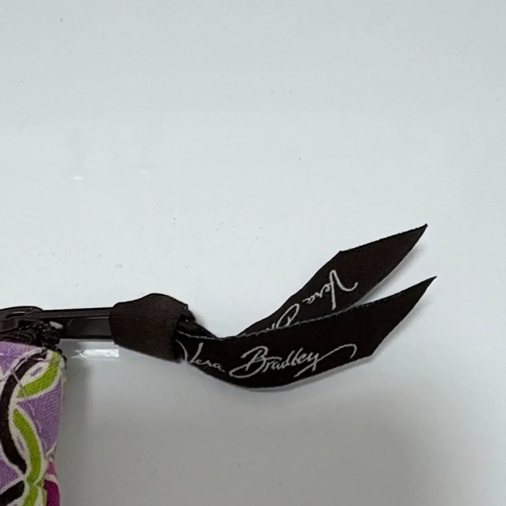 Vera Bradley Stylish Patterned Cosmetic Bag in Purple and Green